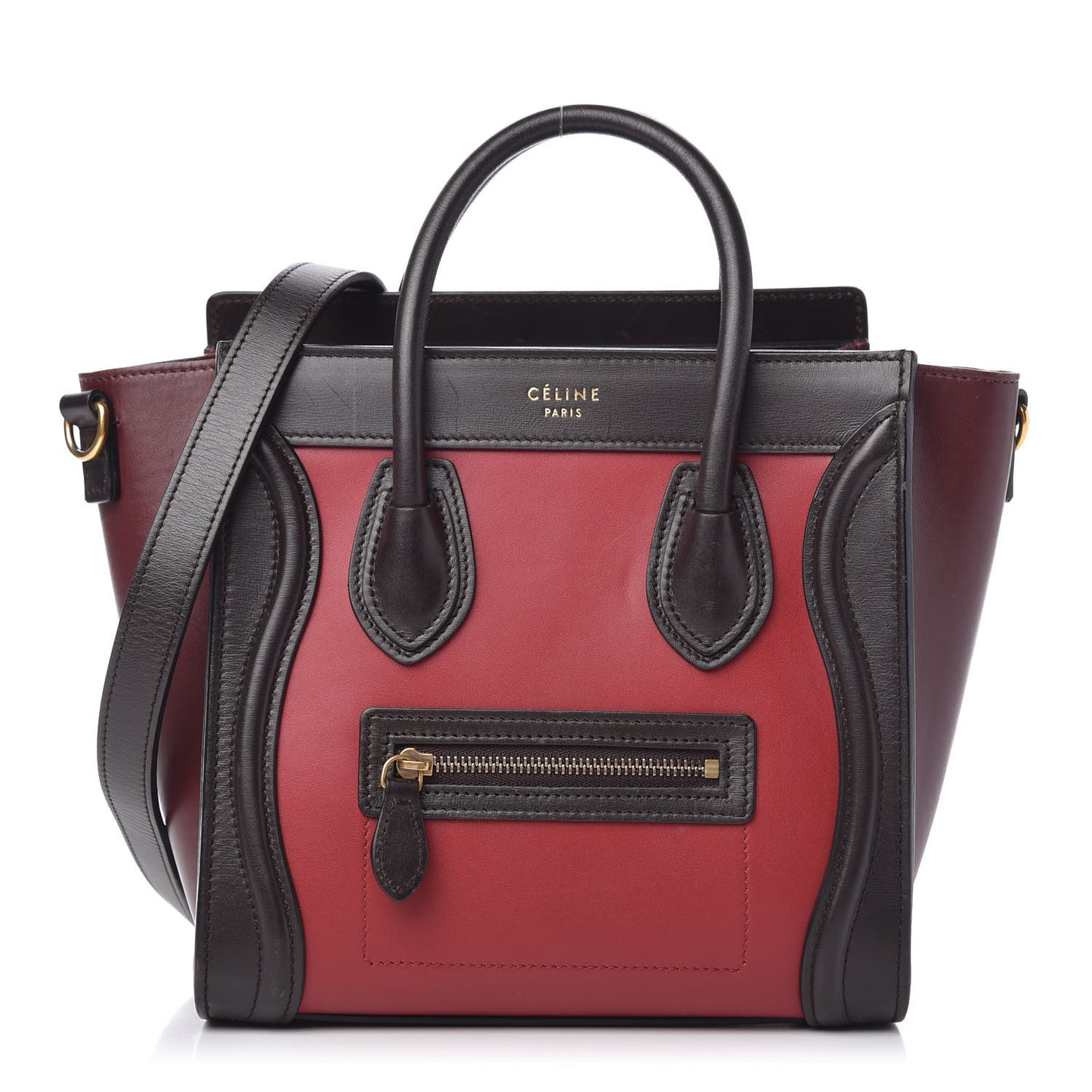 Satin Calfskin Nano Tri-Color Luggage Orchid