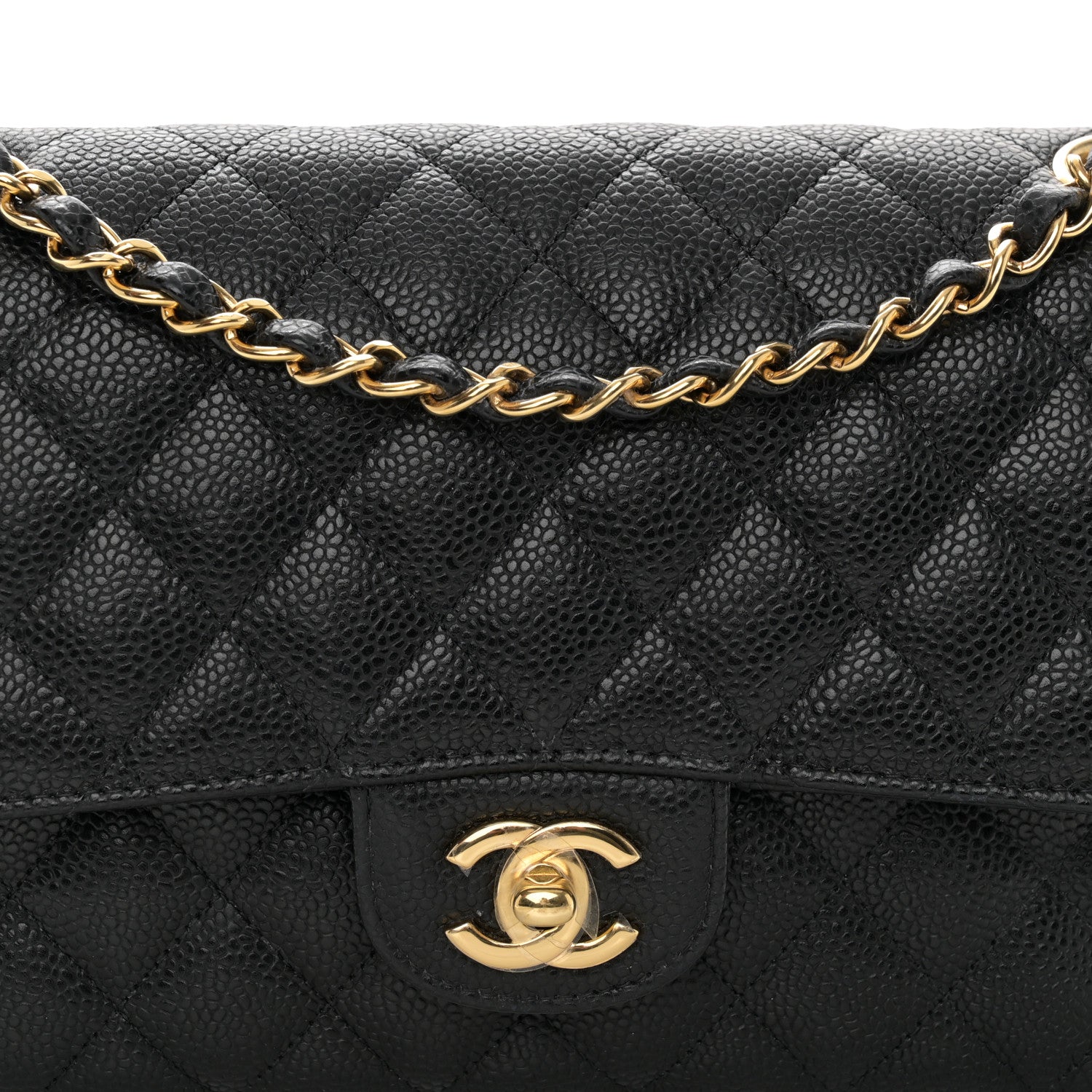 Chanel Caviar Quilted Medium Double Flap Black 8 of 11