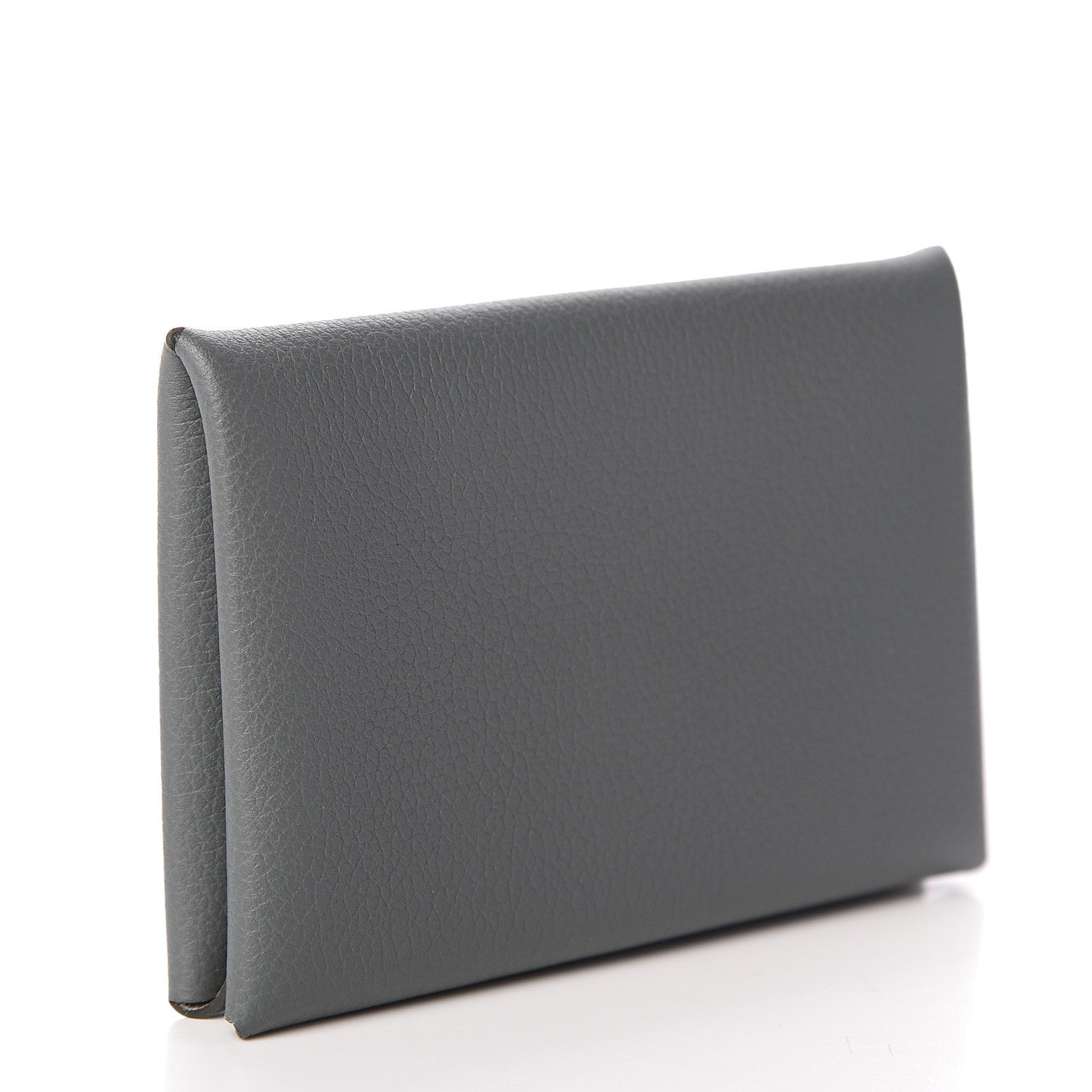 Hermes Evercolor Calvi Verso Card Case Vert Amande Gris Perle 2 of 5