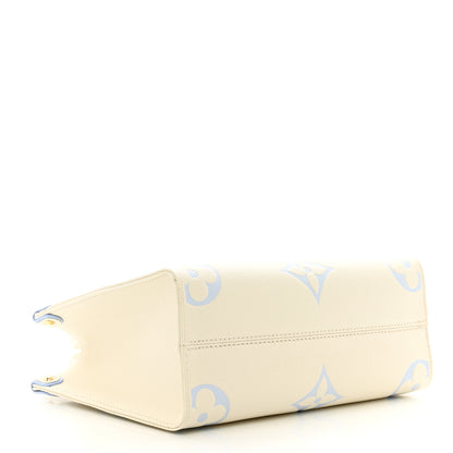 Louis Vuitton Empreinte Monogram Giant Onthego PM Latte Candy Blue 4 of 9