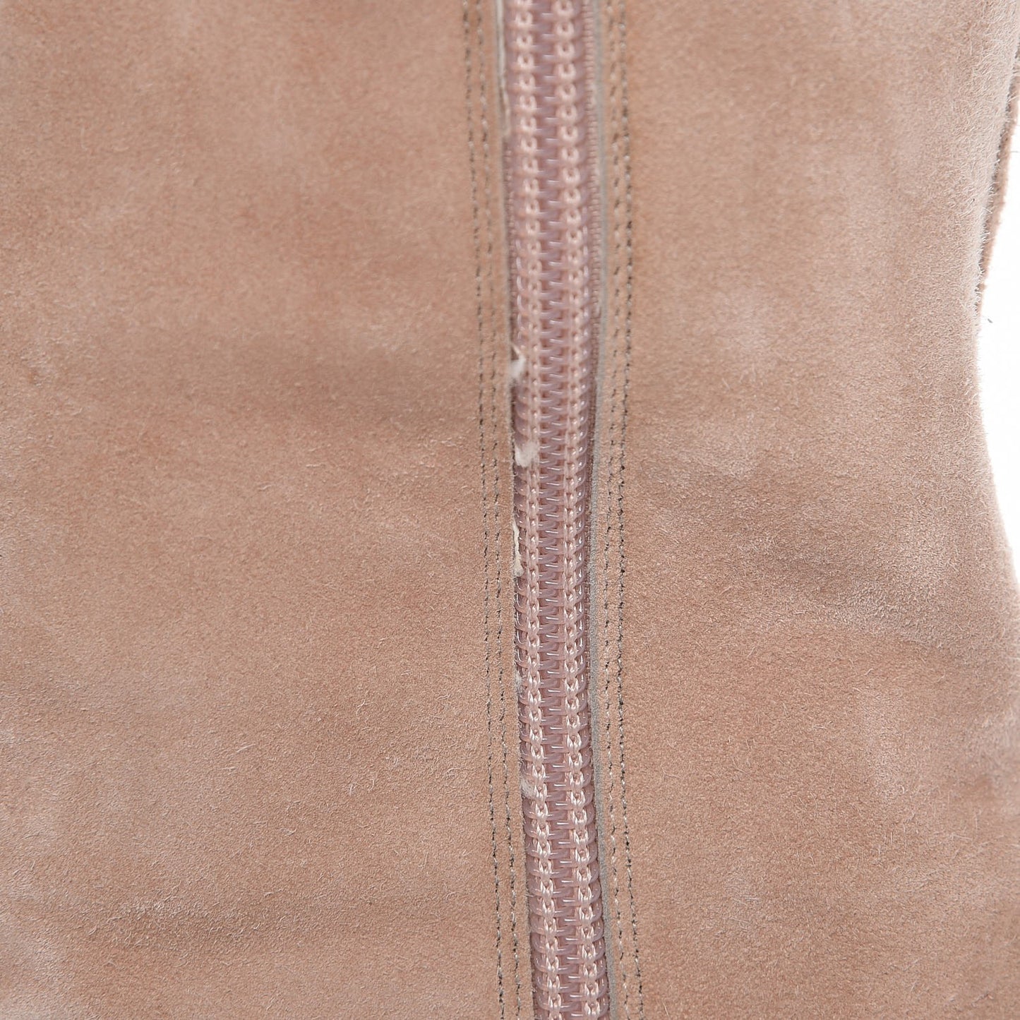 Suede Patent Lace Up Knee High Boots 39 Beige Black