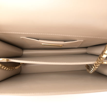 Salvatore Ferragamo Calfskin Thalia Flap Shoulder Bag Macadamia 5 of 14