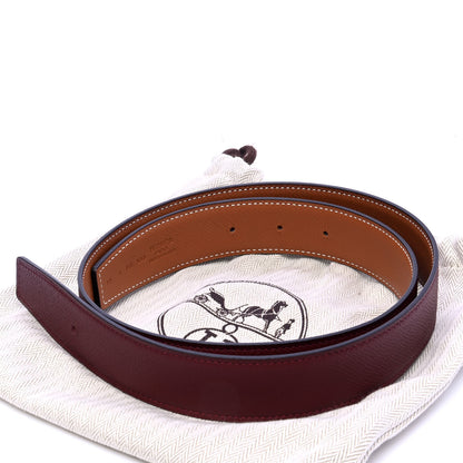 Hermes Epsom 32mm Belt Strap 80 Rouge H Gold 6 of 6