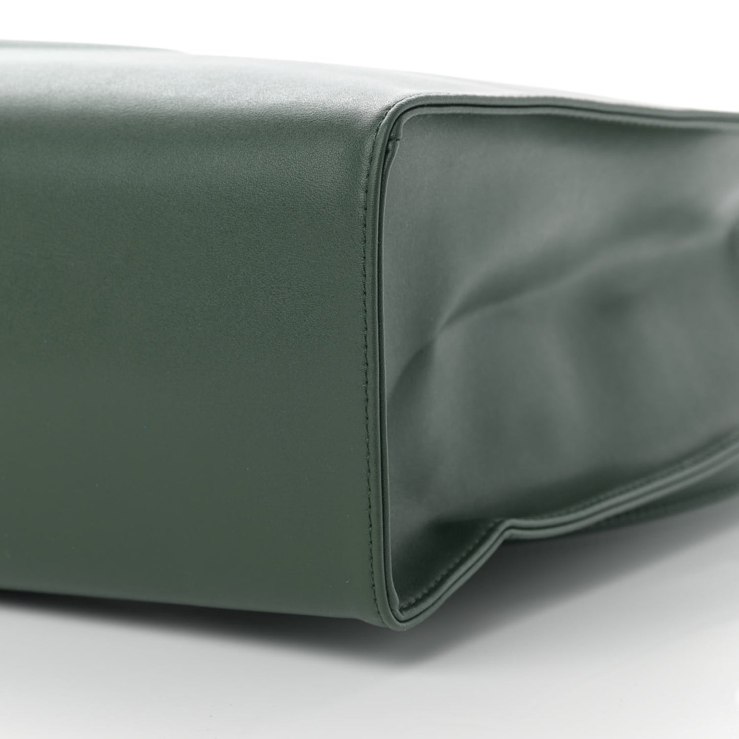 Vegan Leather Medium Shopping Bag Dark Olive