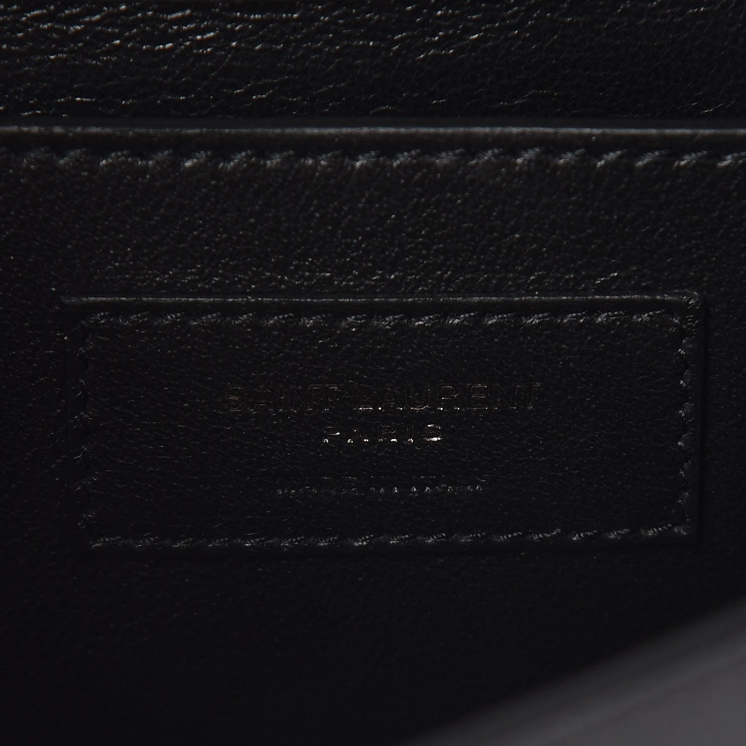 Saint Laurent Calfskin Monogram Clutch Black 7 of 10