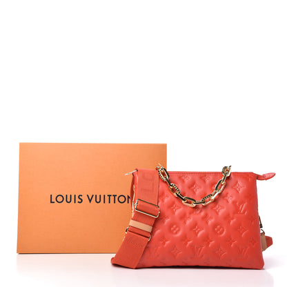 Louis Vuitton Lambskin Embossed Monogram Coussin PM Red 9 of 9