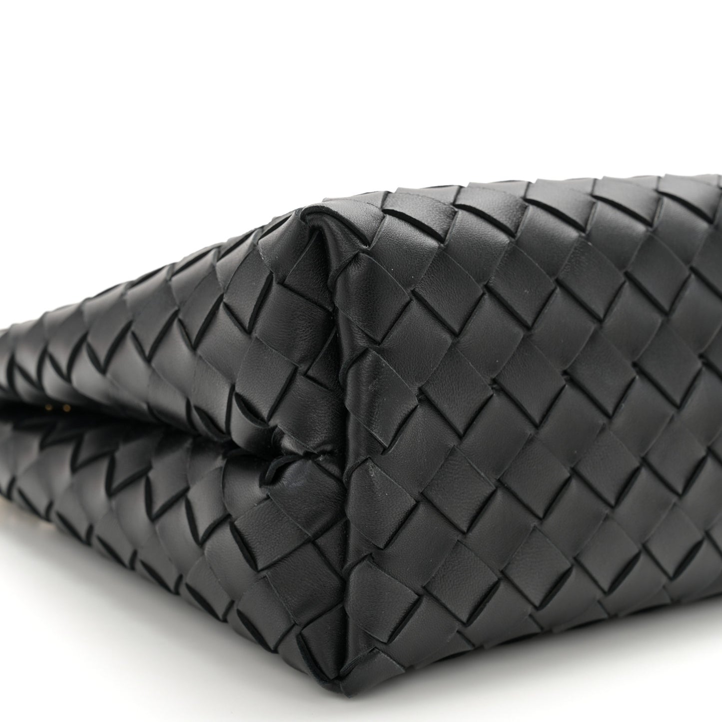 Nappa Intrecciato Small Andiamo With Chain Shoulder Bag Black