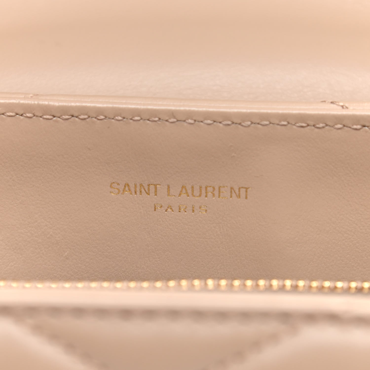 Saint Laurent Calfskin Y Quilted Monogram Small Loulou Chain Satchel Dark Beige 6 of 11