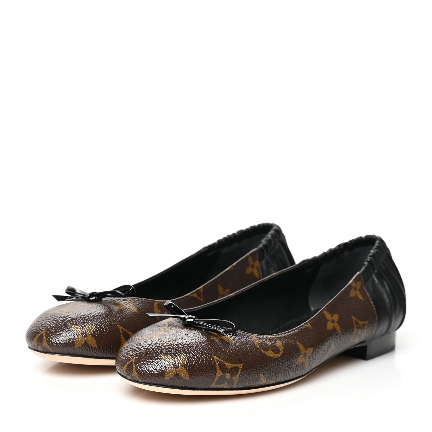 Louis Vuitton Monogram Lambskin Patent Joy Ballerina Flats 37 Black 2 of 7