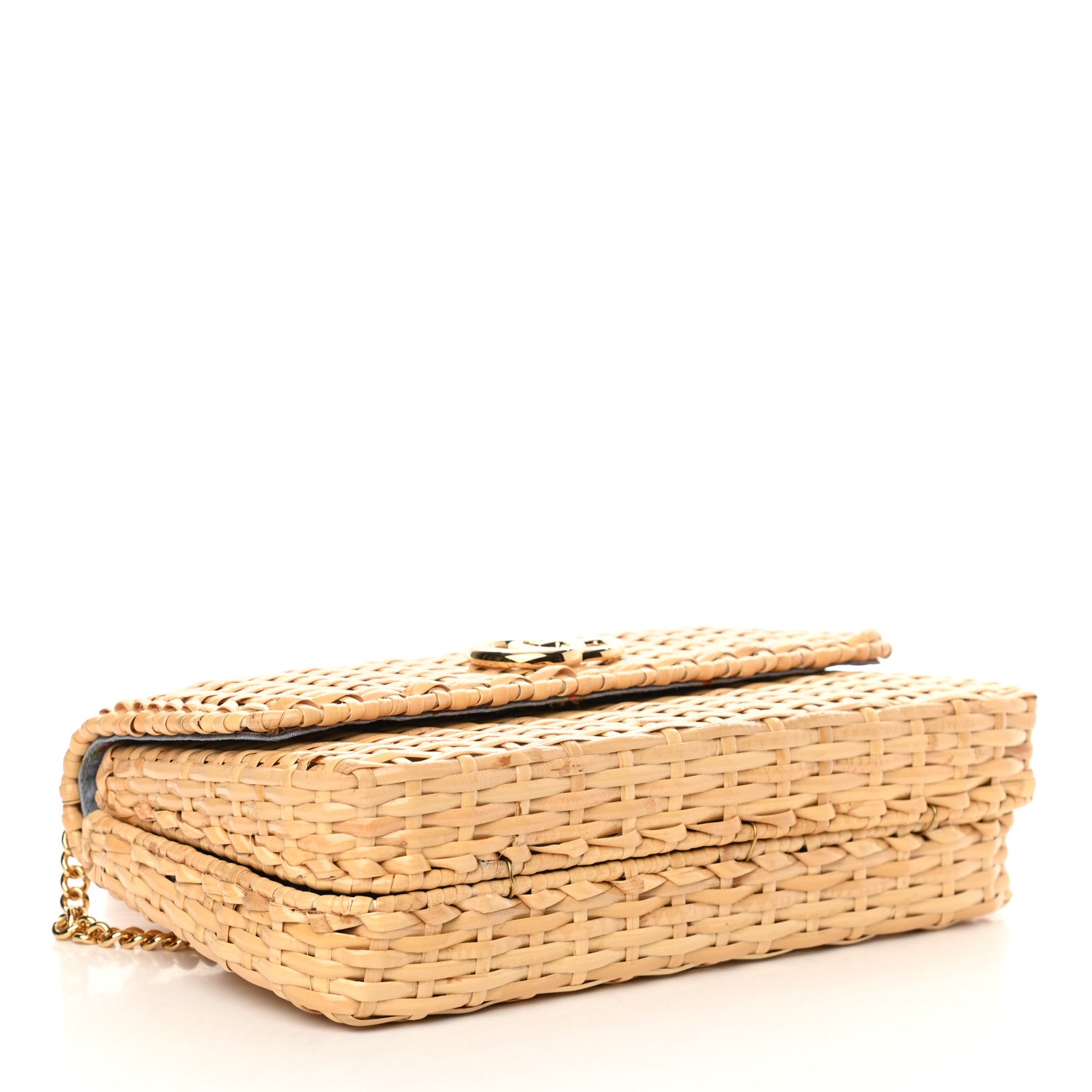 Gucci Glazed Wicker Small Cestino Shoulder Bag Natural 3 of 8