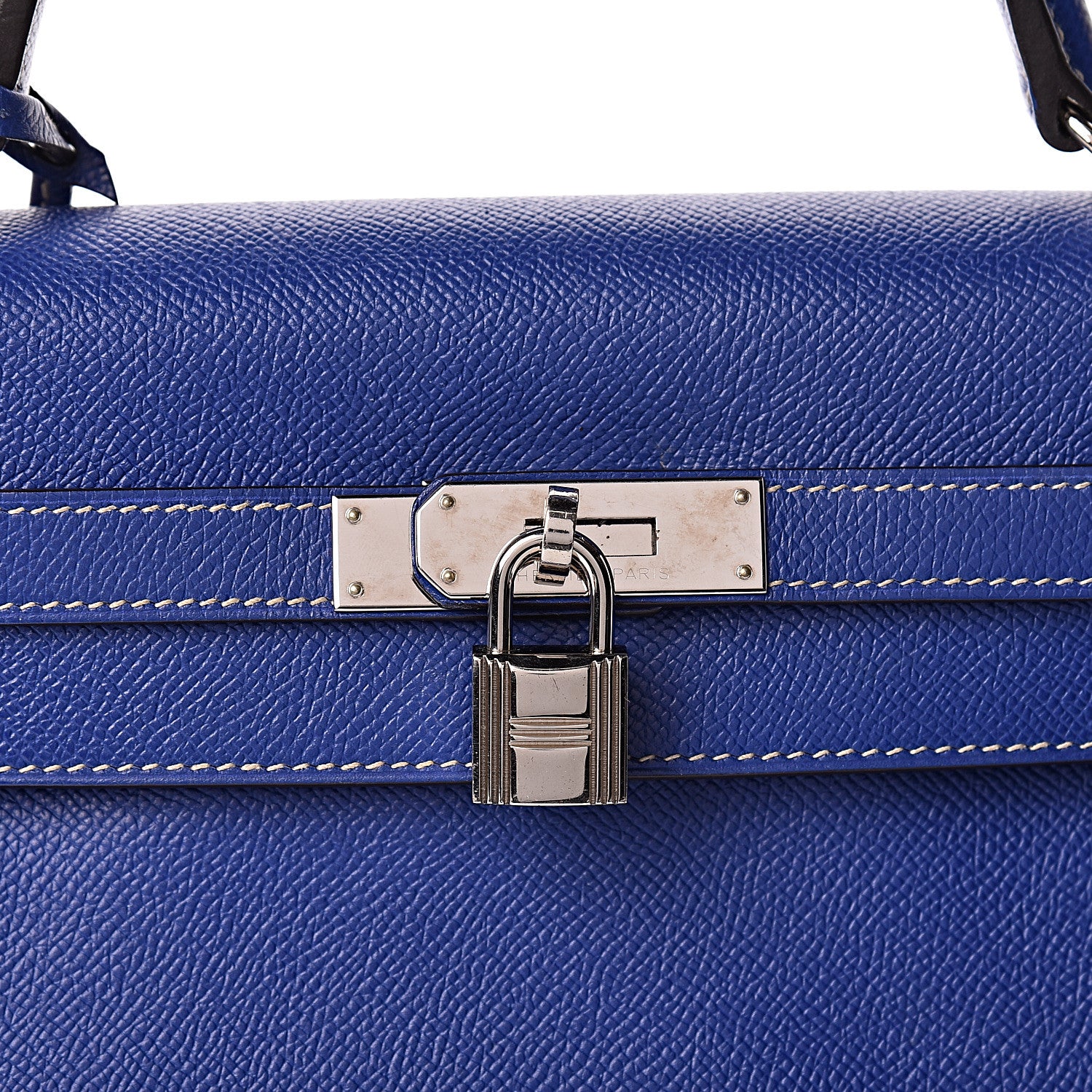 Hermes Epsom Candy Kelly Retourne 32 Bleu Electrique Mykonos 8 of 10