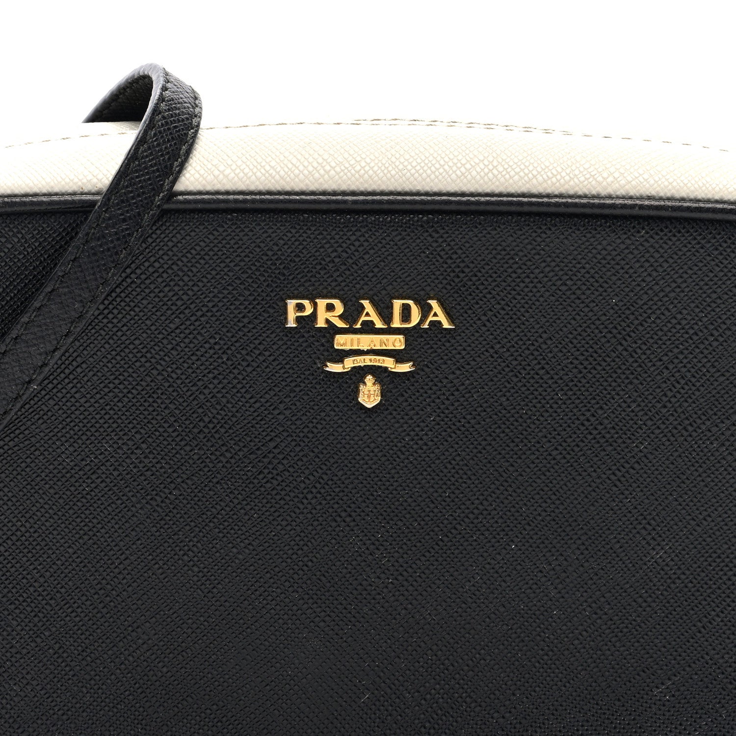 Prada Saffiano Mini Camera Crossbody Bag Black Talco 7 of 9