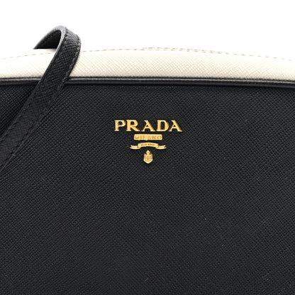 Prada Saffiano Mini Camera Crossbody Bag Black Talco 7 of 9