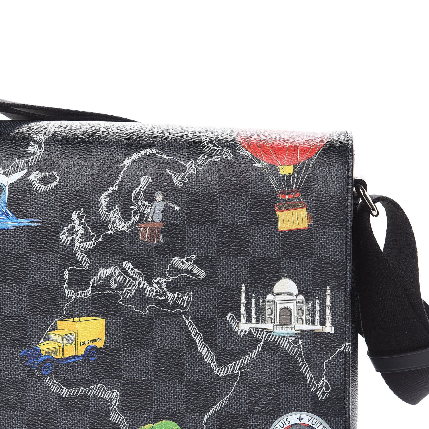Louis Vuitton Damier Graphite World Map District PM 11 of 11