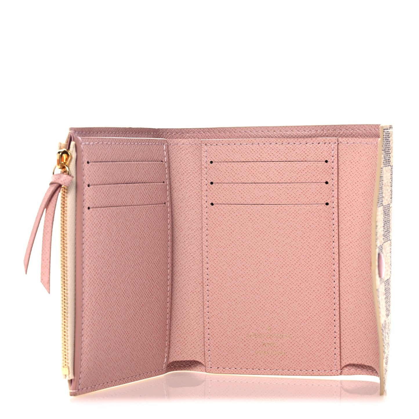 Damier Azur Victorine Wallet Rose Ballerine