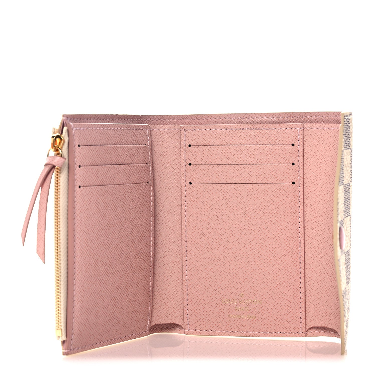 Louis Vuitton Damier Azur Victorine Wallet Rose Ballerine 5 of 10