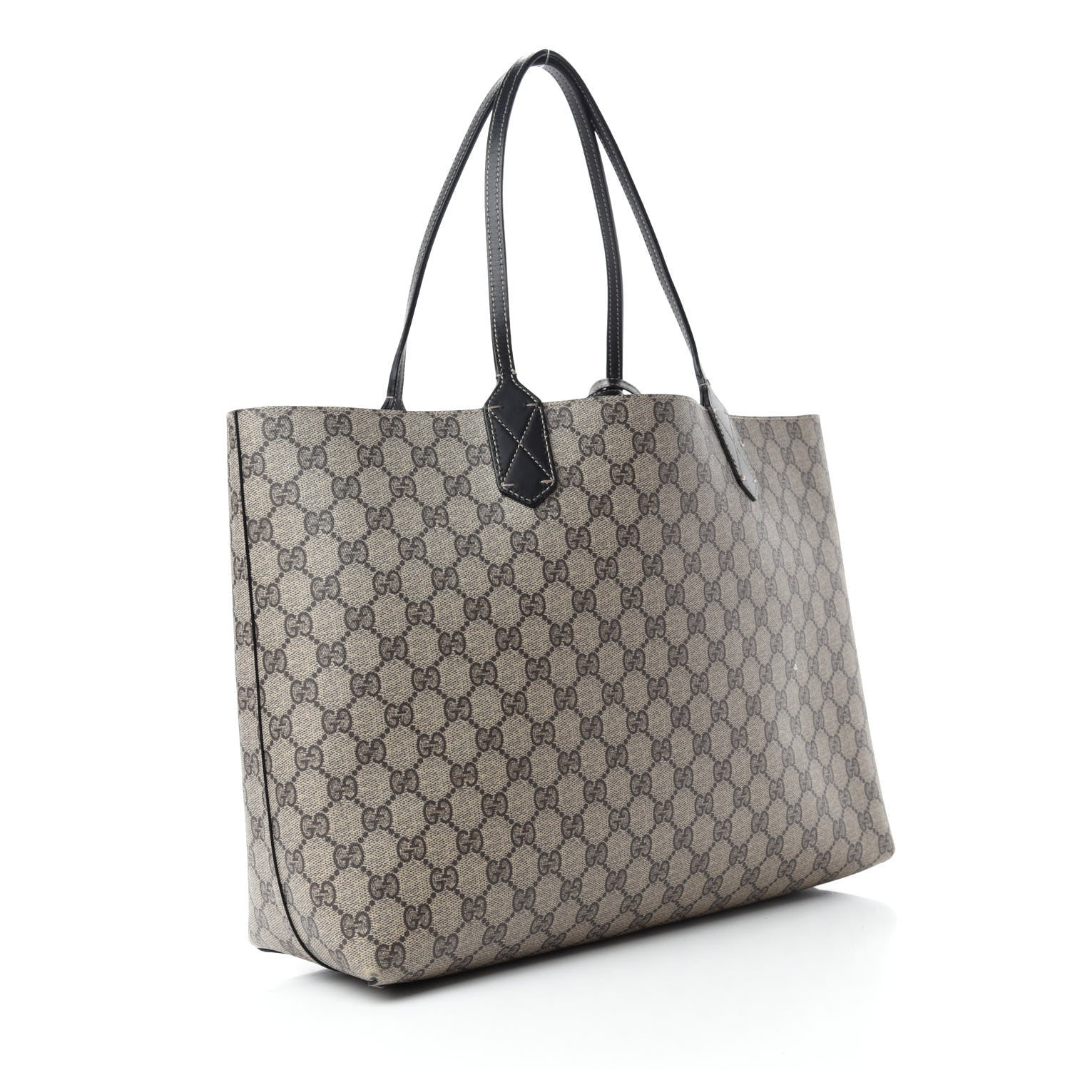 Gucci Calfskin GG Supreme Monogram Medium Reversible Tote Black 3 of 16