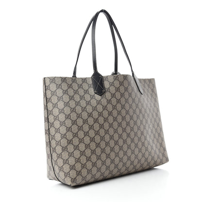 Gucci Calfskin GG Supreme Monogram Medium Reversible Tote Black 3 of 16