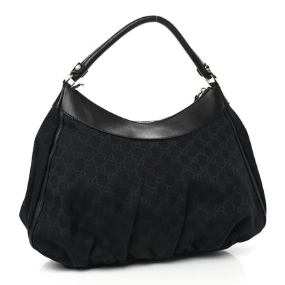 Gucci Monogram Large D Ring Hobo Black 2 of 8