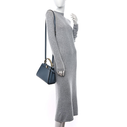 Fendi Cuoio Romano Snakeskin Selleria Mini Peekaboo Iconic Satchel Tempesta 2 of 8