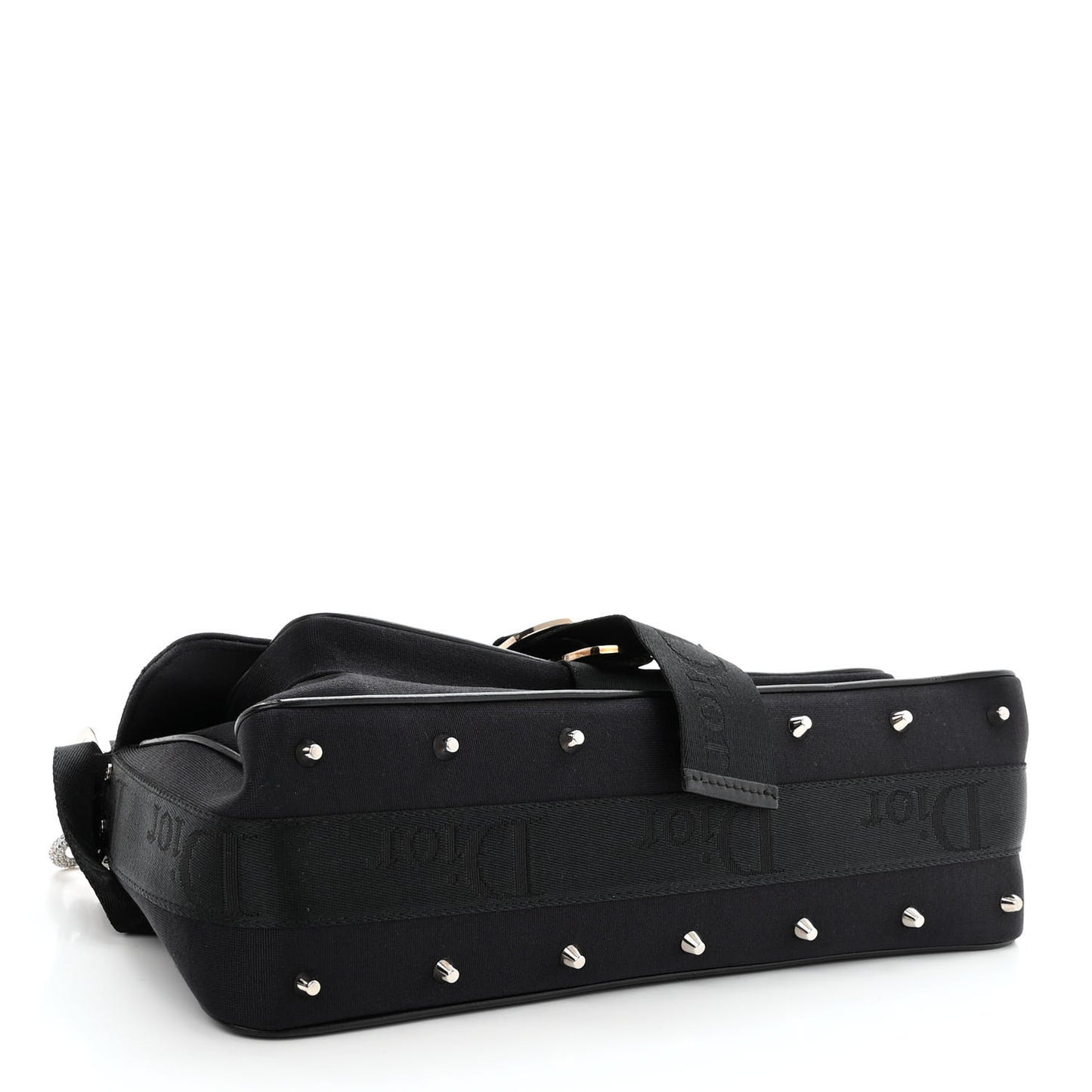 Silk Jersey Crystal Hardcore Clutch Black