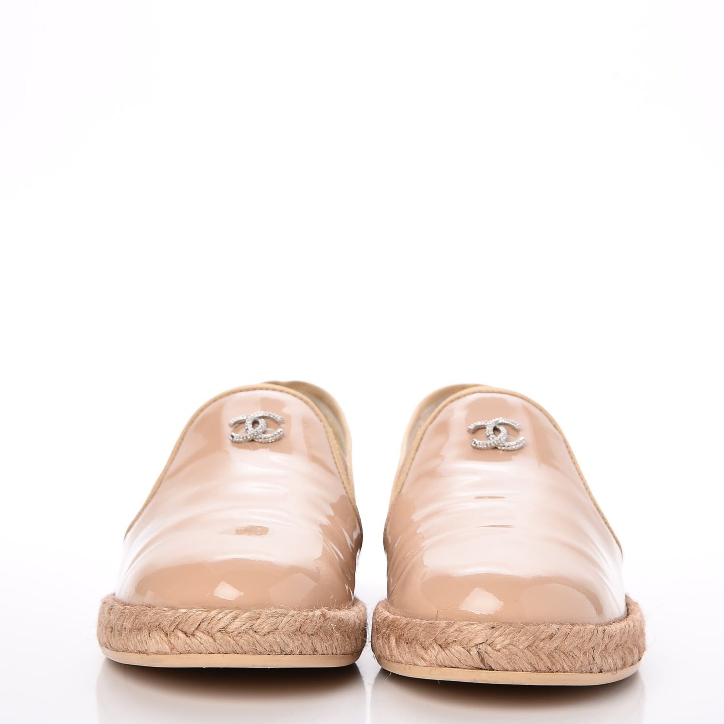 Patent CC Loafers Espadrille 35 Beige