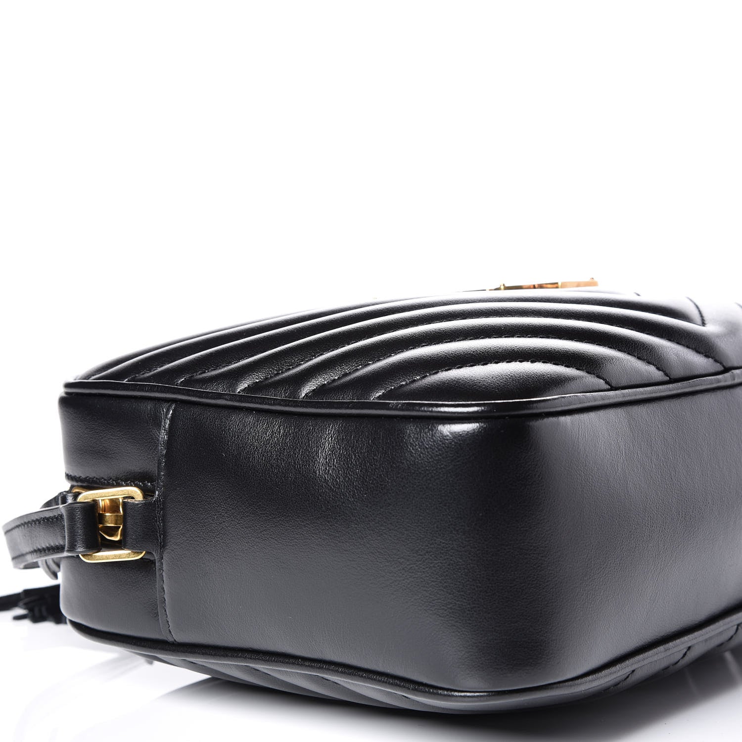 Saint Laurent Calfskin Matelasse Monogram Lou Camera Bag Black 7 of 12