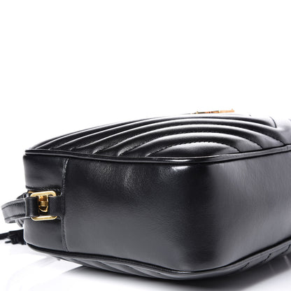 Saint Laurent Calfskin Matelasse Monogram Lou Camera Bag Black 7 of 12