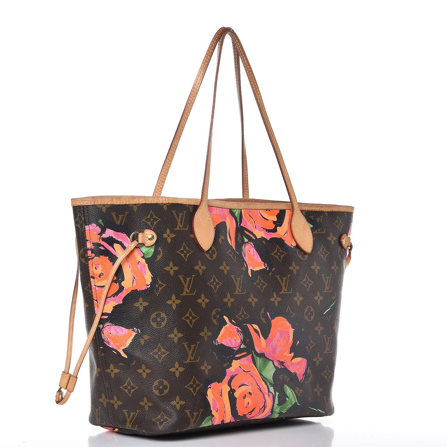 Louis Vuitton Monogram Roses Neverfull MM 3 of 15