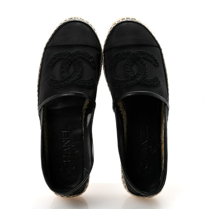 Chanel Mesh Grosgrain CC Espadrilles 36 Black 2 of 8