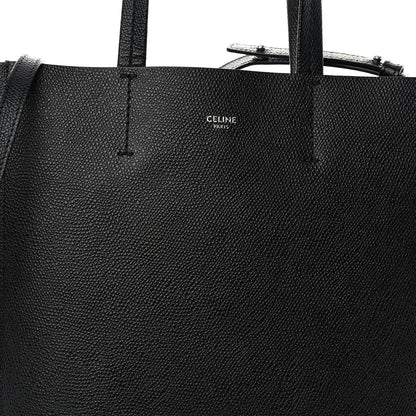 Celine Grained Calfskin Small Vertical Cabas Black 7 of 9