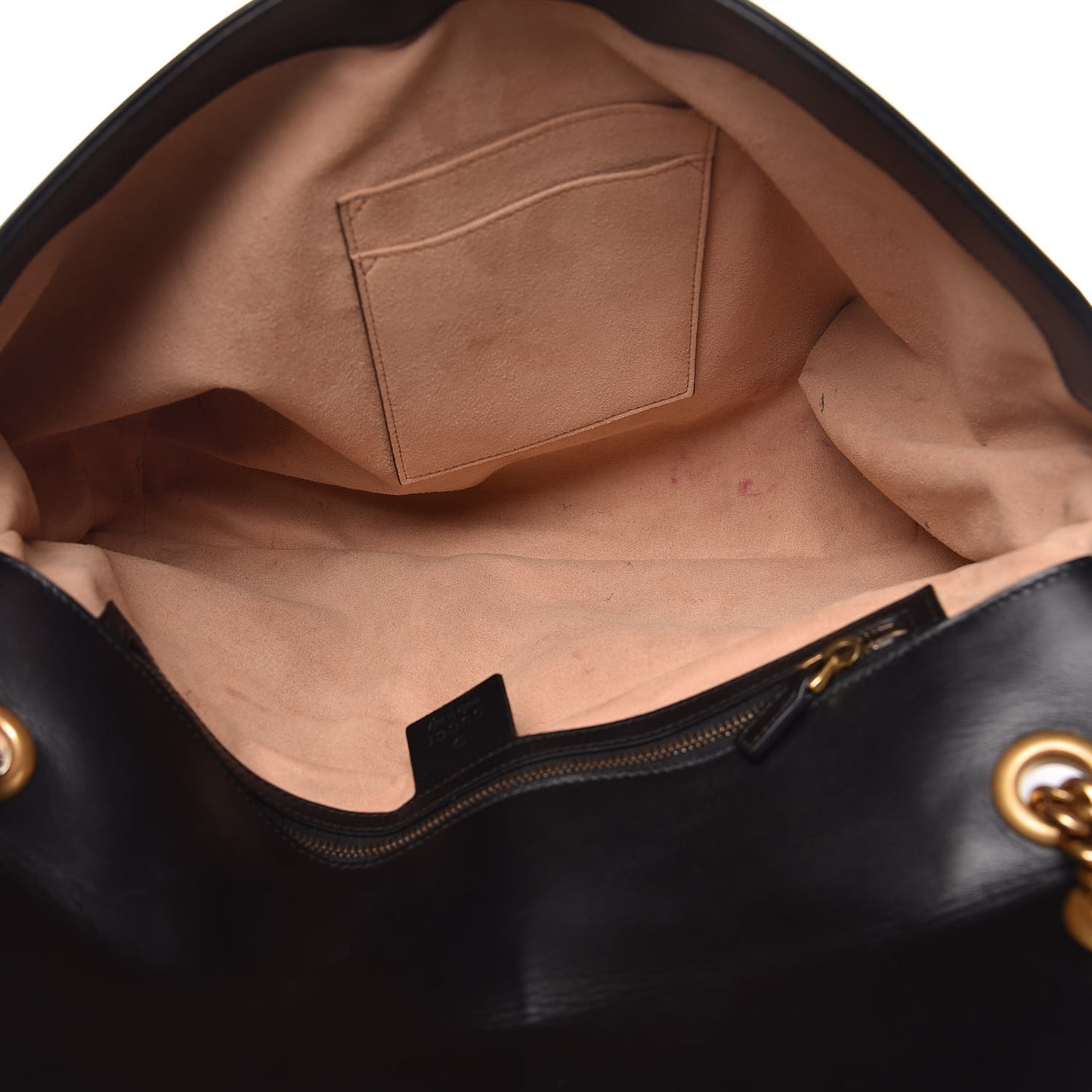 Calfskin Matelasse Large GG Marmont Shoulder Bag Black