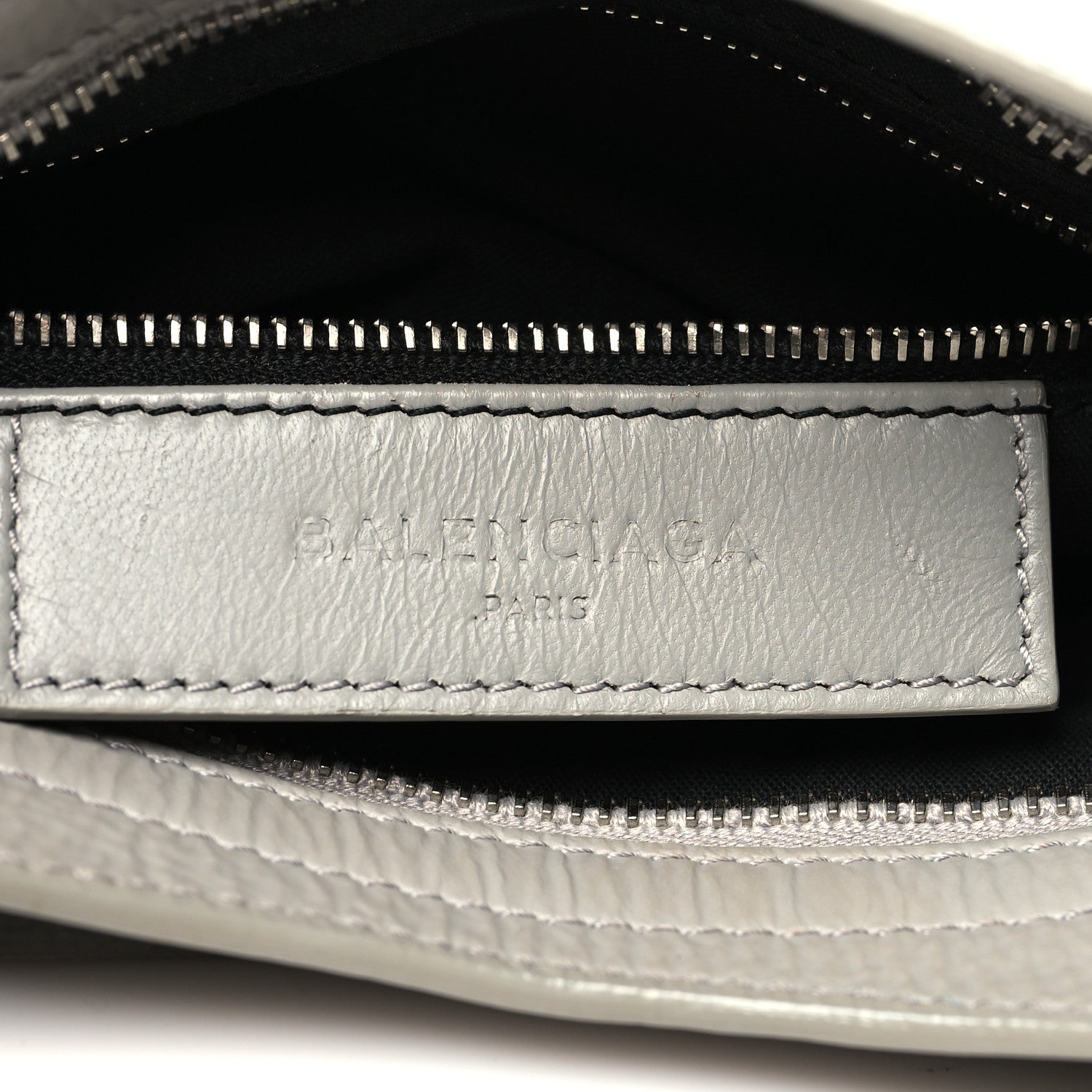 Balenciaga Matte Goatskin Rubber Covered Classic Hardware Mini City Gris Glace 7 of 14