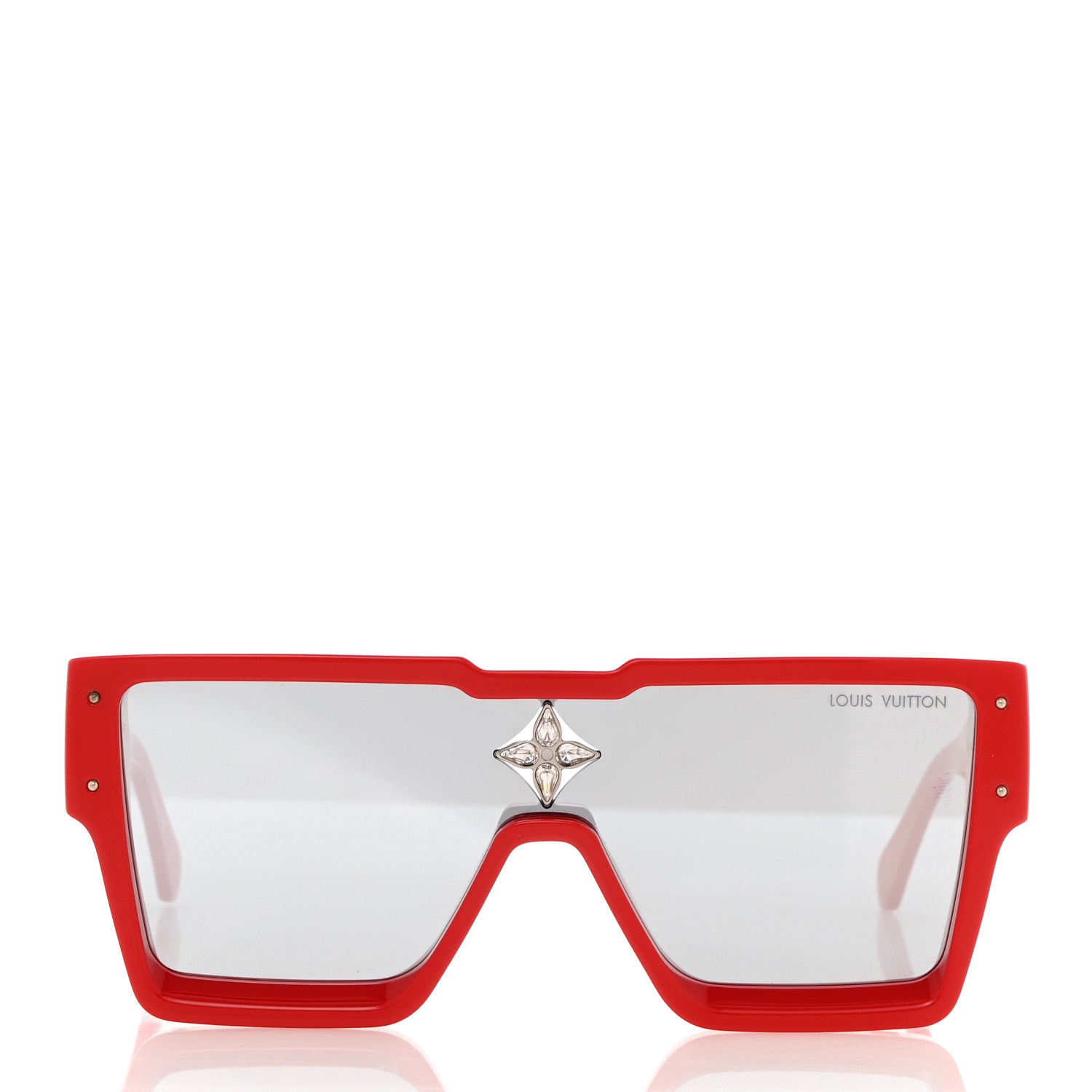 Louis Vuitton Acetate Swarovski Crystal Cyclone Sunglasses Z1578W Red 2 of 8