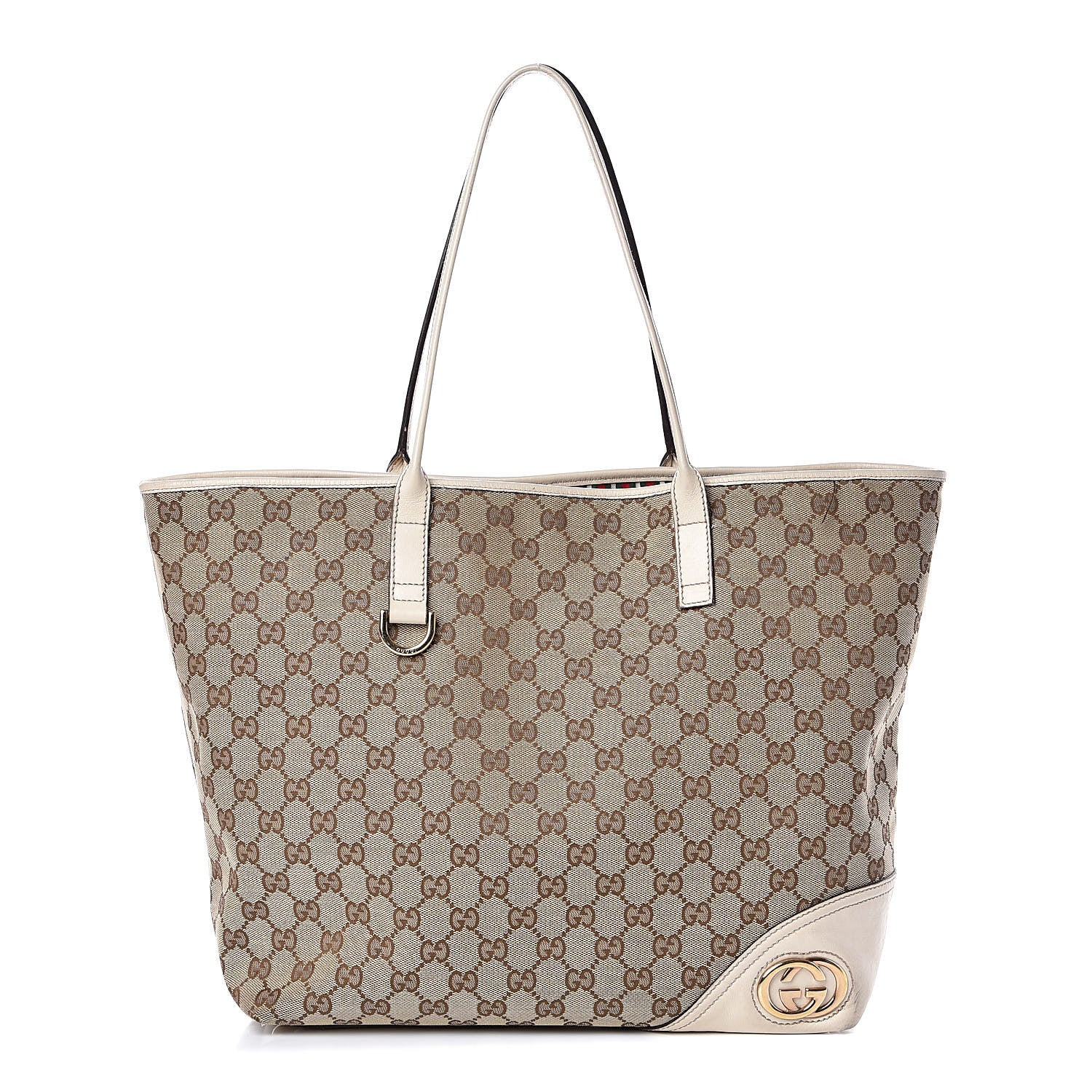 Gucci Monogram Large New Britt Tote Off White 1 of 15