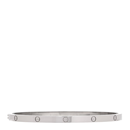 Cartier 18K White Gold Small LOVE Bracelet 18 1 of 13