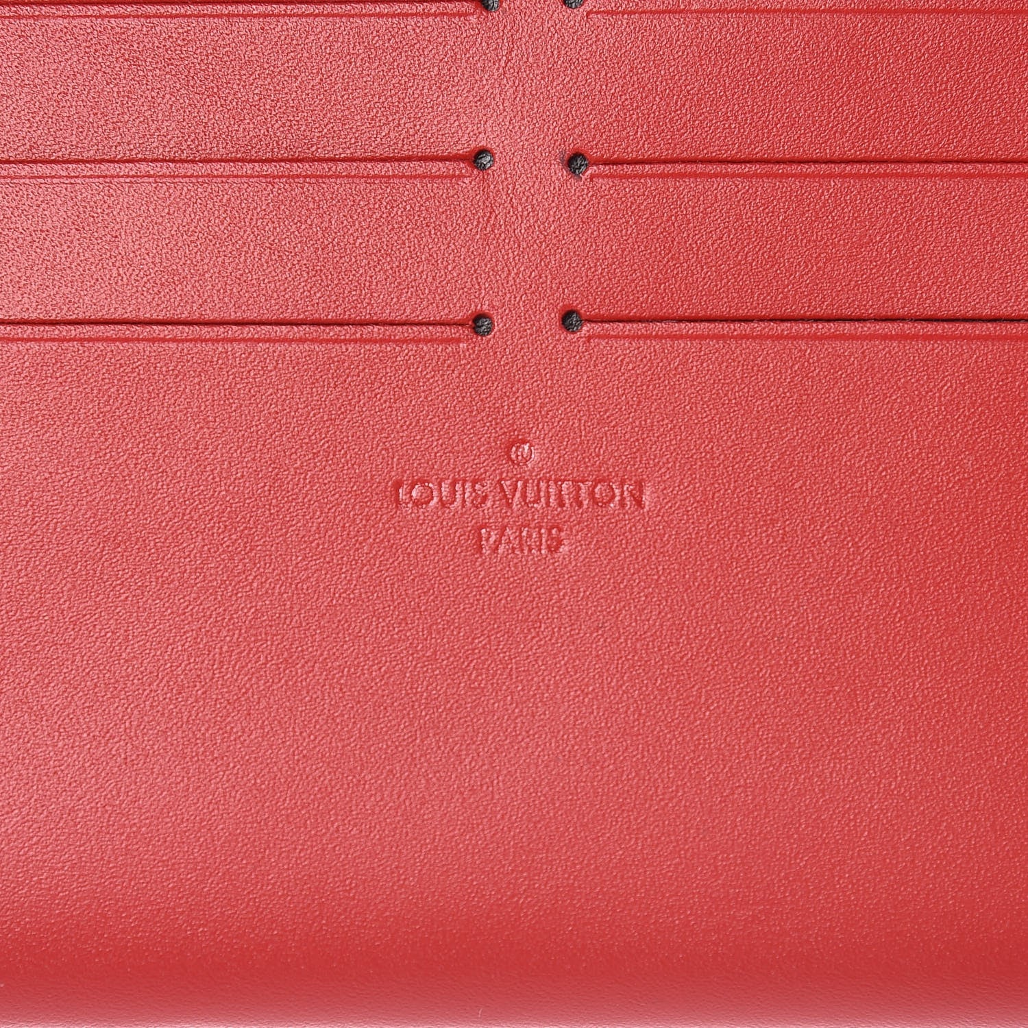 Louis Vuitton Calfskin Felicie Card Holder Insert Cherry 6 of 6