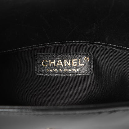 Chanel Iridescent Glazed Calfskin Quilted Small Boy Flap Black 6 of 9