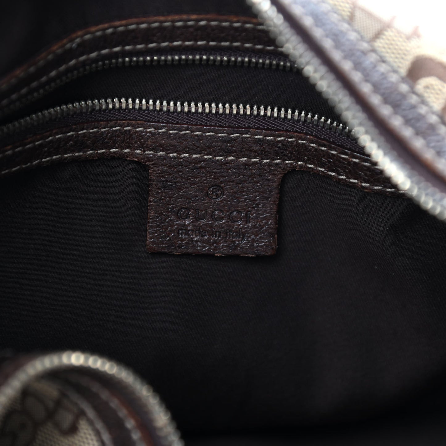 Canvas Horsebit Glam Hobo Dark Brown