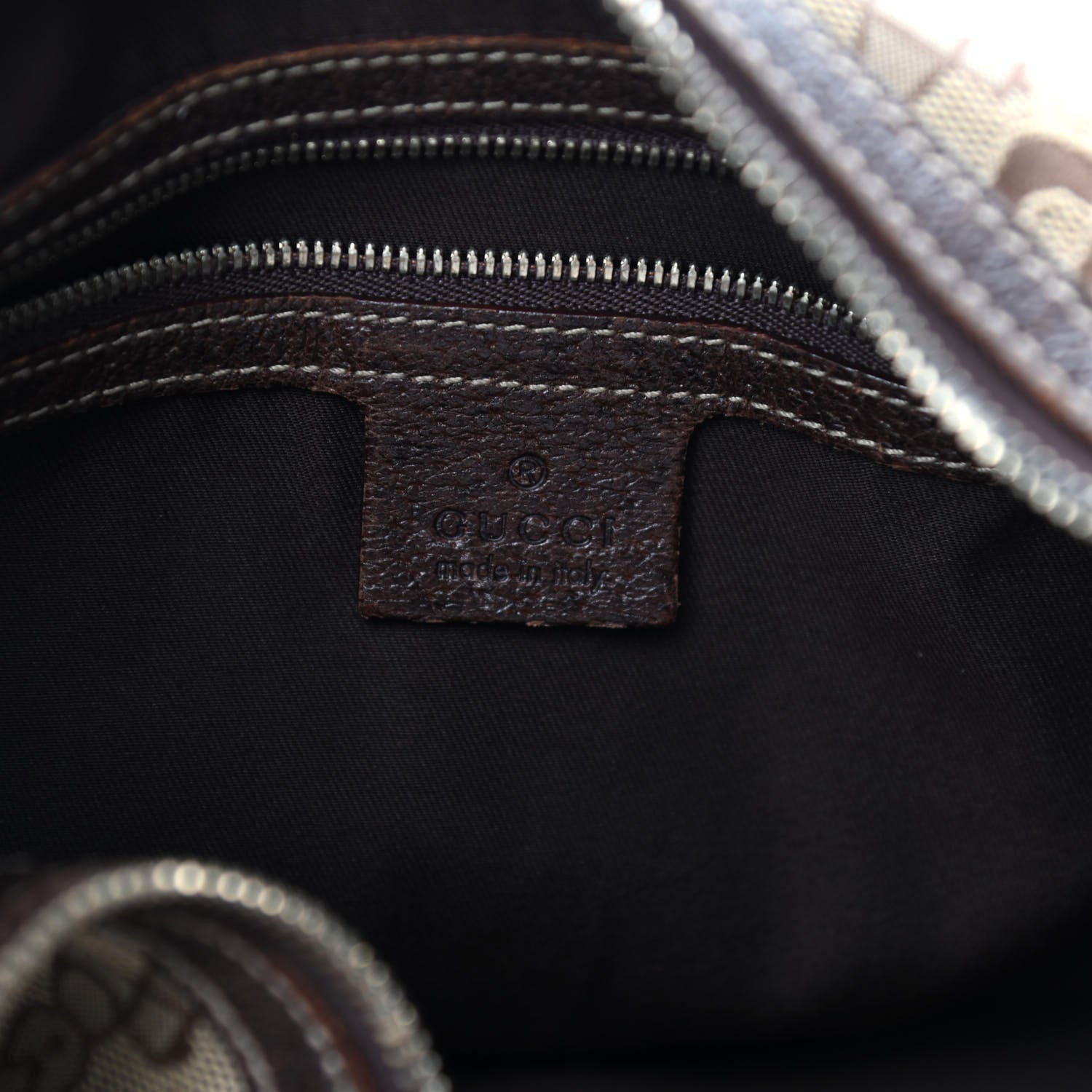 Gucci Canvas Horsebit Glam Hobo Dark Brown 6 of 10