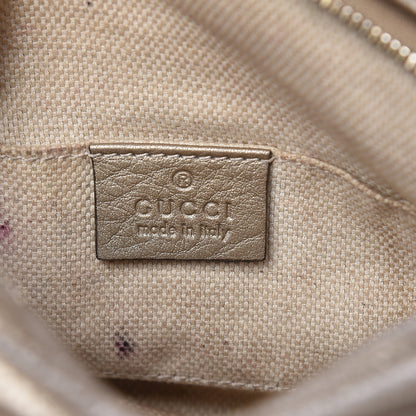 Gucci Metallic Pebbled Calfskin Mini Soho Chain Bag Golden Beige 6 of 11