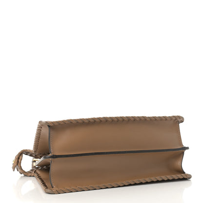 Fendi Vitello King Ceylon Shiny Nappa Woven Small Peekaboo I SEE U Satchel Sand 4 of 11