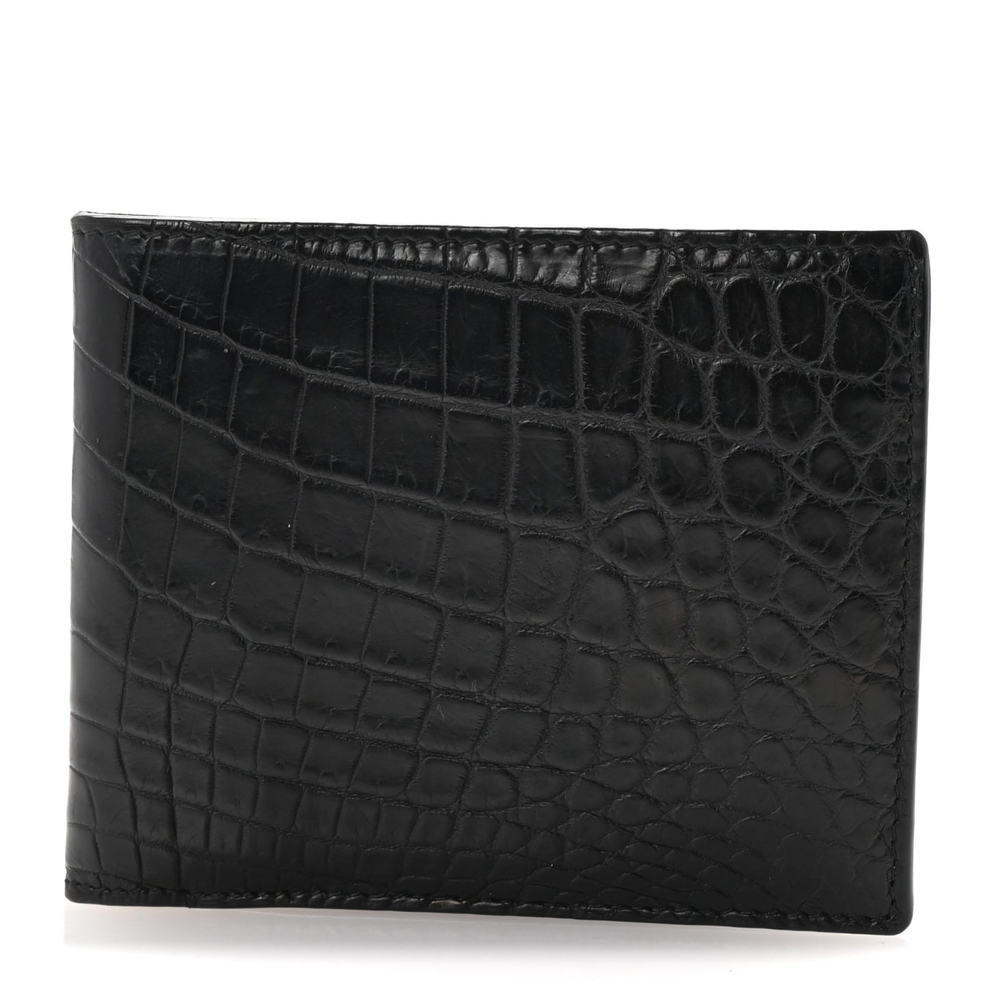 Crocodile Bi-Fold Wallet Black