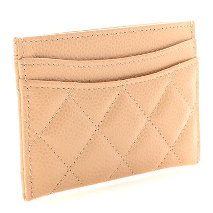 Chanel Caviar Quilted Card Holder Beige 3 of 9