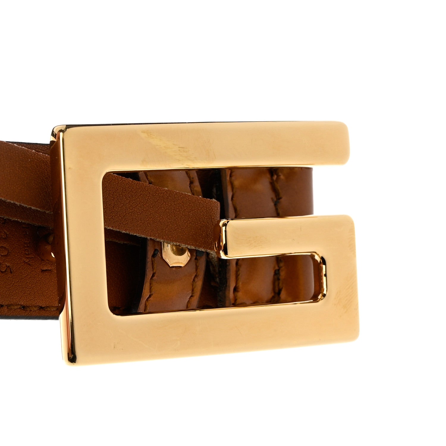 Gucci Calfskin Icaro G Cube 25mm Belt 95 38 Brown 5 of 5
