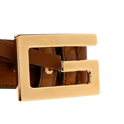 Gucci Calfskin Icaro G Cube 25mm Belt 95 38 Brown 5 of 5