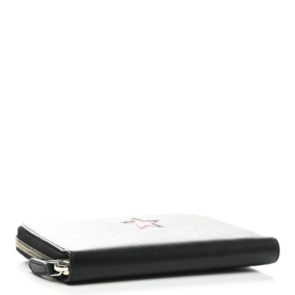 Givenchy Calfskin Star Pandora Zip Around Wallet Black Red 4 of 9