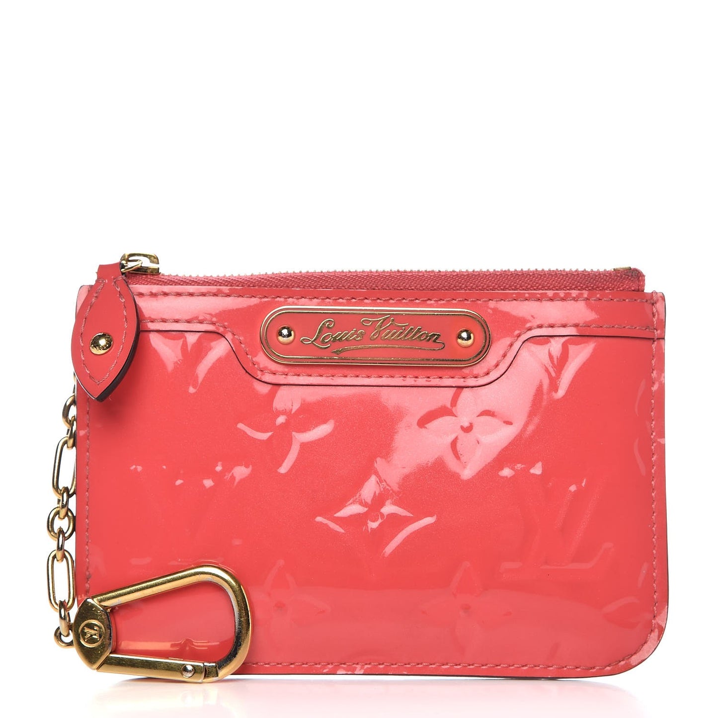 Vernis Key Pouch Rose Litchi