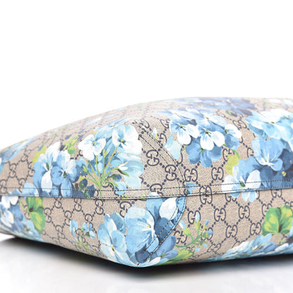 Gucci GG Supreme Monogram Blooms Medium Reversible Tote Beige Blue Navy 7 of 11