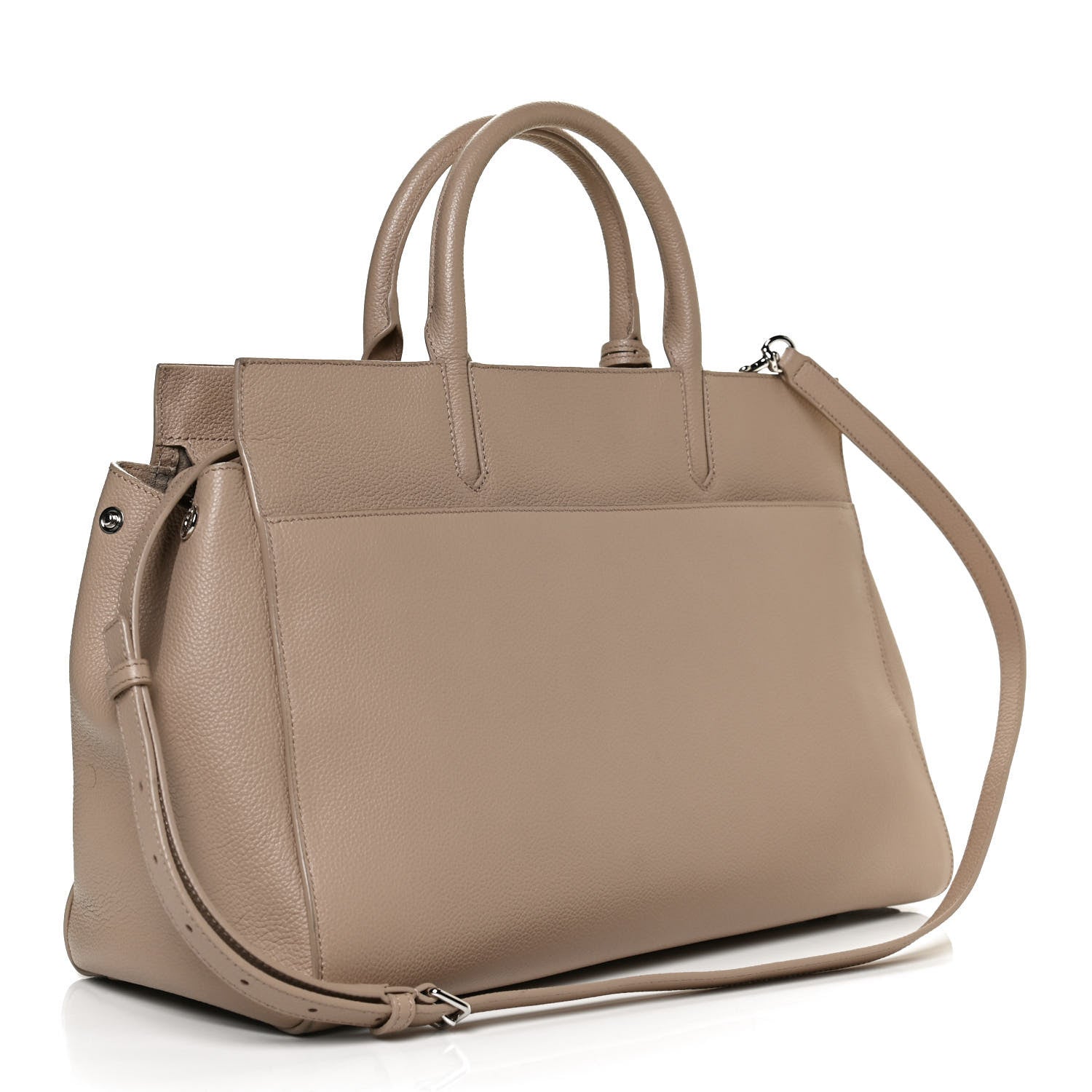 Saint Laurent Calfskin Medium Rive Gauche Cabas Dark Beige 2 of 12